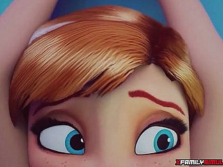 pervert Frore Elsa avec glaçon