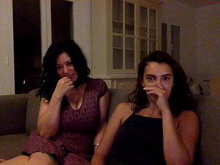 Hot latinas ensemble gather up on webcam