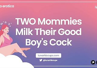 ASMR TWO Mommies Milk Their Good Boy's Cock Audio Roleplay Muddied Sounds Team a few Girls Triple
