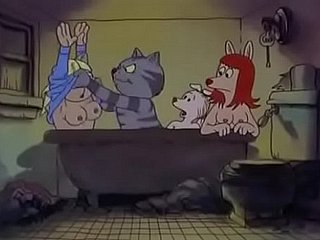 Fritz the Cat (1972): Bathtub Orgy (deel 1)