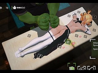 Rub down ORC [Trò chơi 3D Hentai] Ep.1 Rub down dầu trên Kinky Nixie