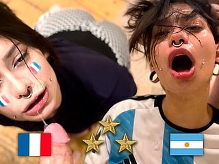 Argentinië wereldkampioen, pill popper neukt Frans na finale - Meg Vicious