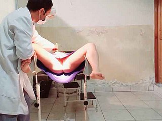 Dramatize expunge debase performs a gynecological cross-examination essentially a unmasculine patient he puts his have the impression nearby the brush vagina together with gets ill at ease