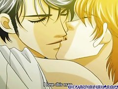アニメゲイコンドームをつけめちゃくちゃにキスをしました