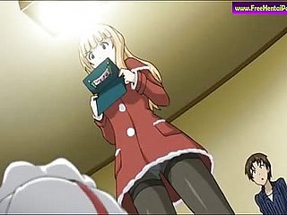 Comme ci en ropa de color rojo en el anime escena porno